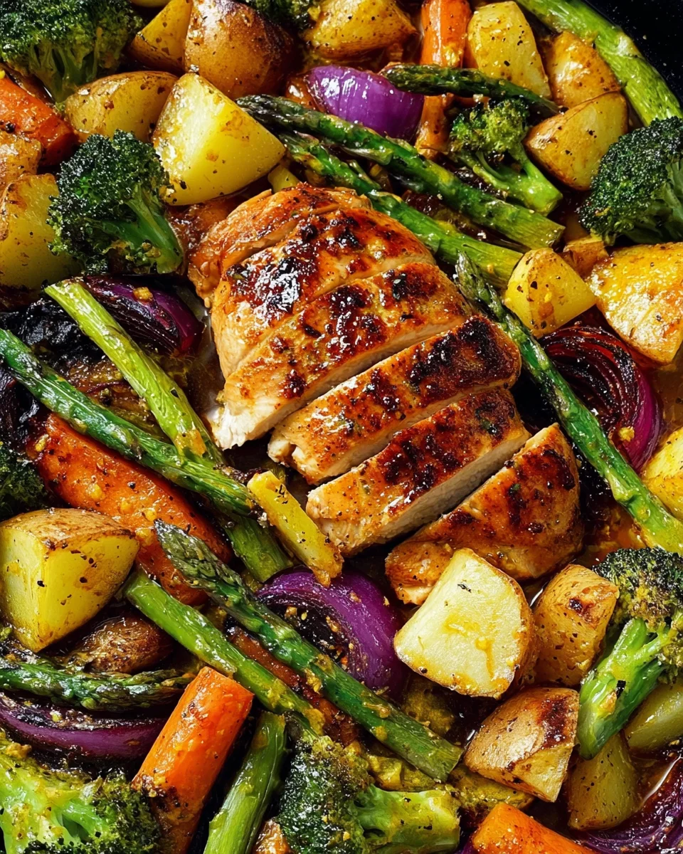 35 Minutes & One Sheet Pan Is All You Need For This Honey Mustard Chicken Recipe