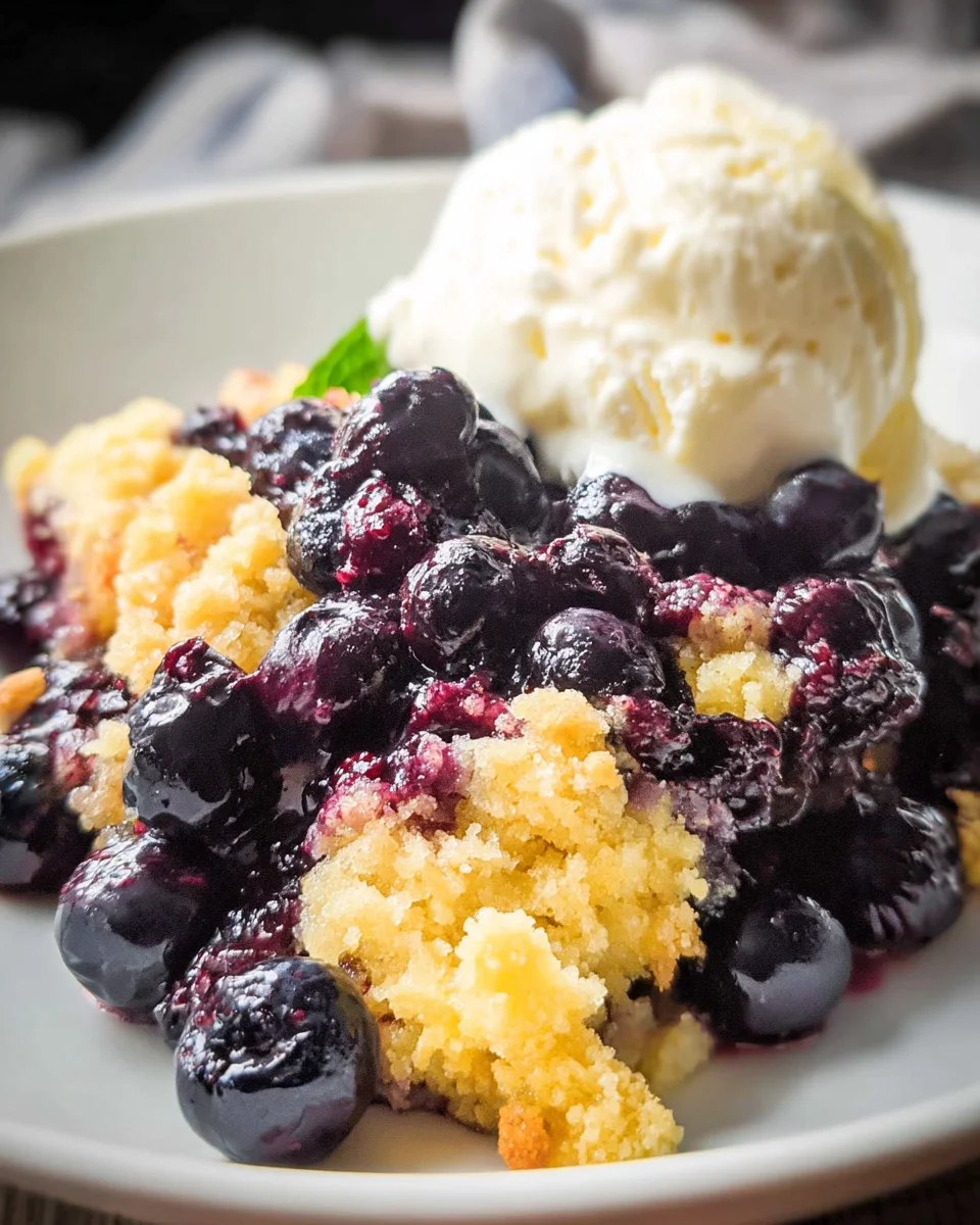 4 Ingredient Blueberry Cobbler