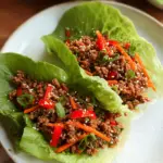 Asian Style Ground Beef Lettuce Wraps