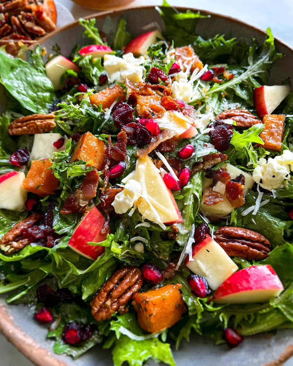 Autumn Salad with Apple Cider Vinaigrette