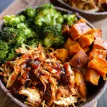 BBQ Chicken & Roasted Sweet Potato Bowls