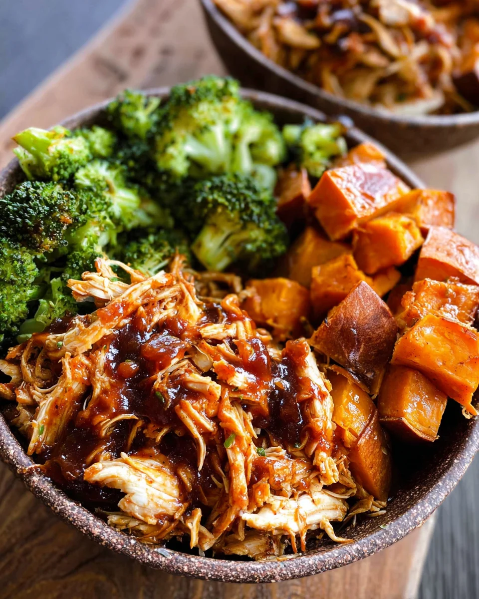 BBQ Chicken & Roasted Sweet Potato Bowls