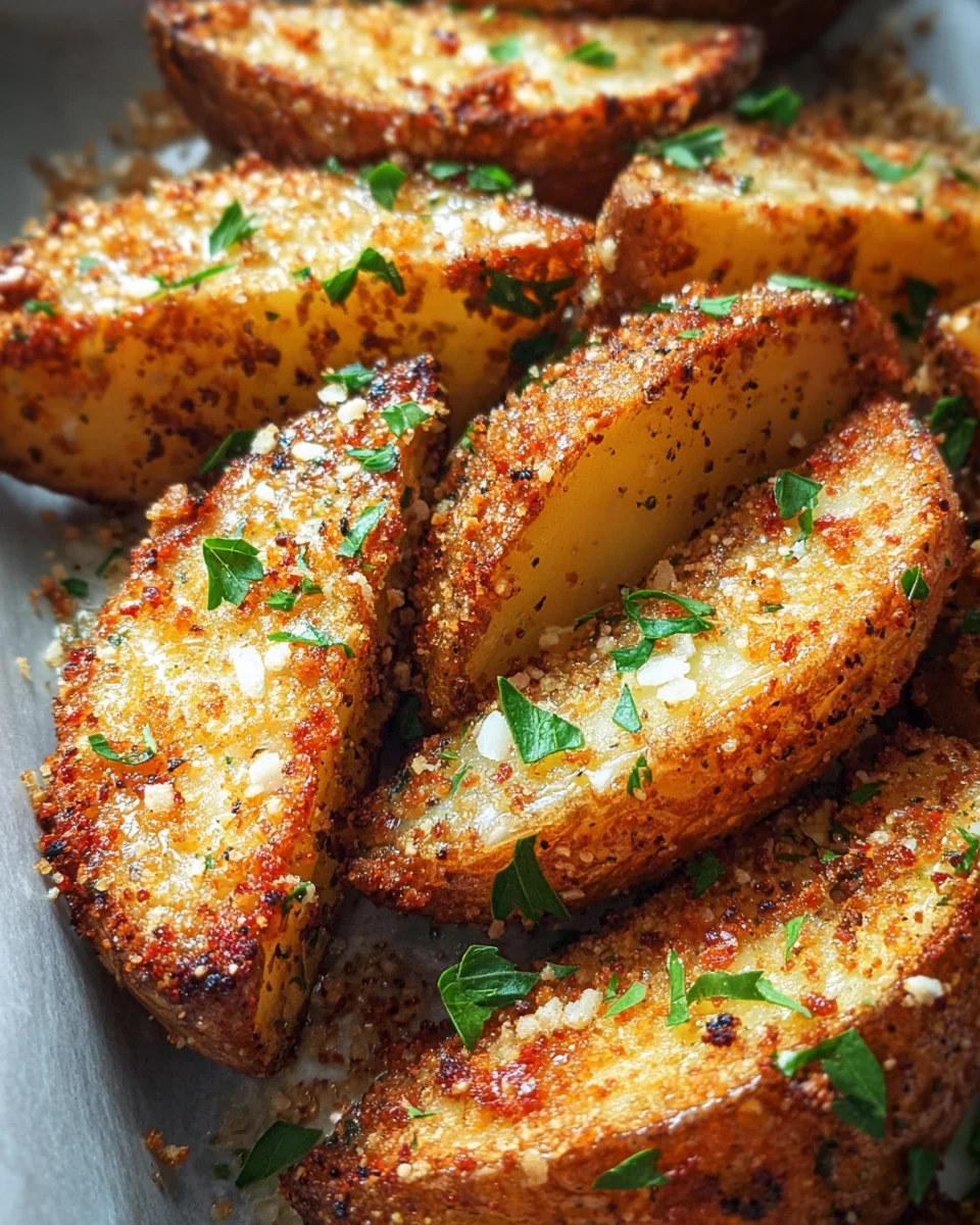 Baked Garlic Parmesan Potato Wedges