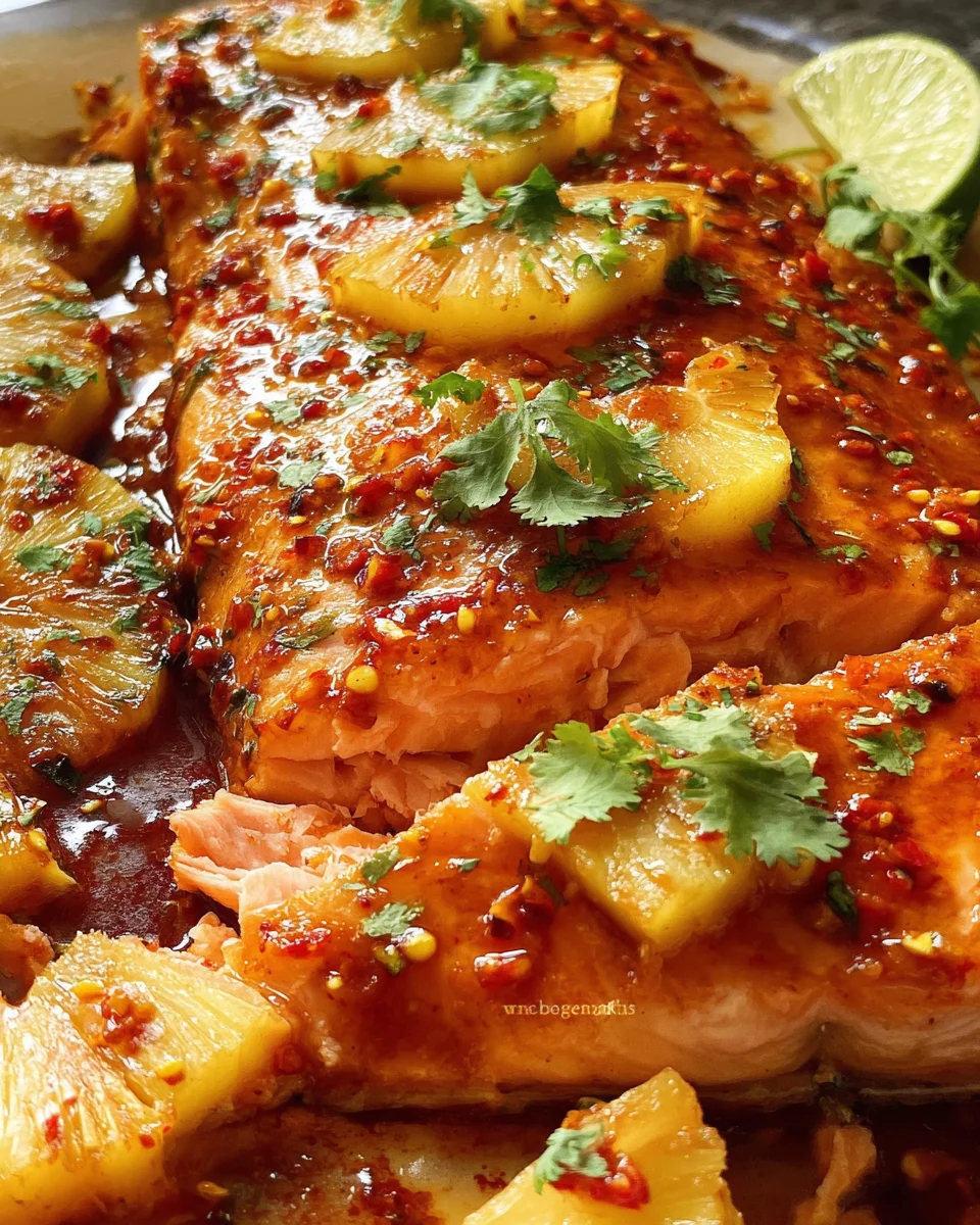 Baked Pineapple Salmon