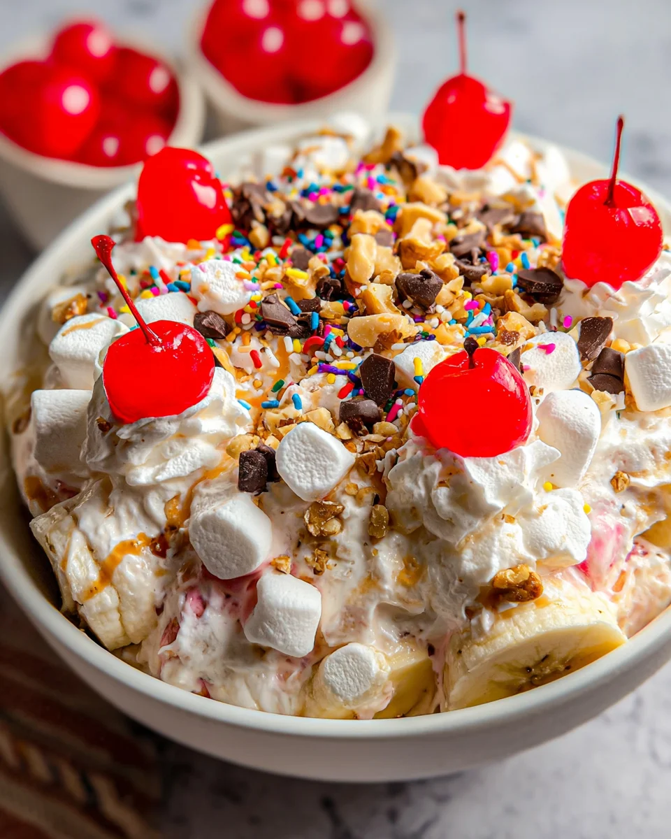 Banana Split Fluff Salad