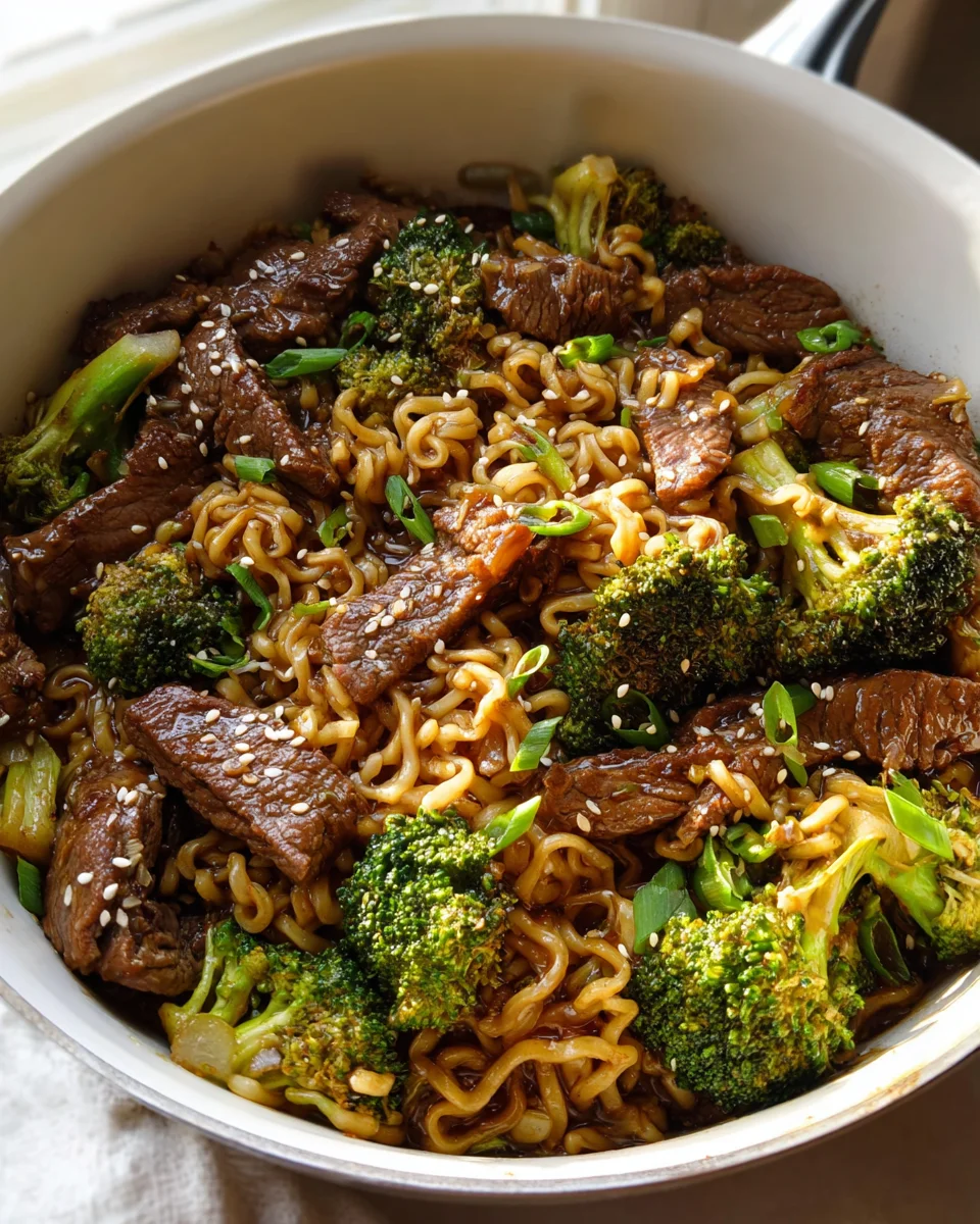 Beef and Broccoli Ramen Stir Fry