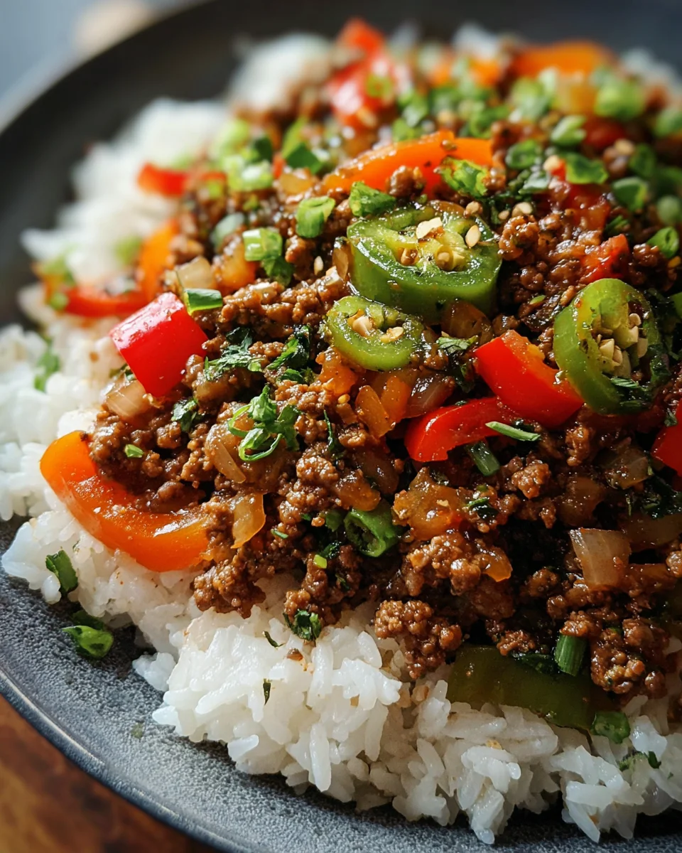Beef and Pepper Rice Bowl