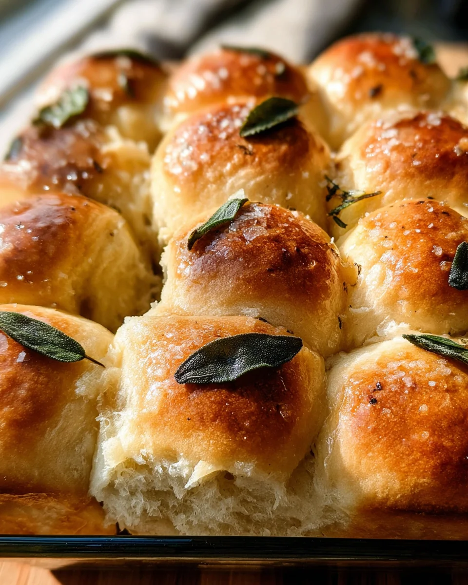 Brown Butter Sage Dinner Rolls