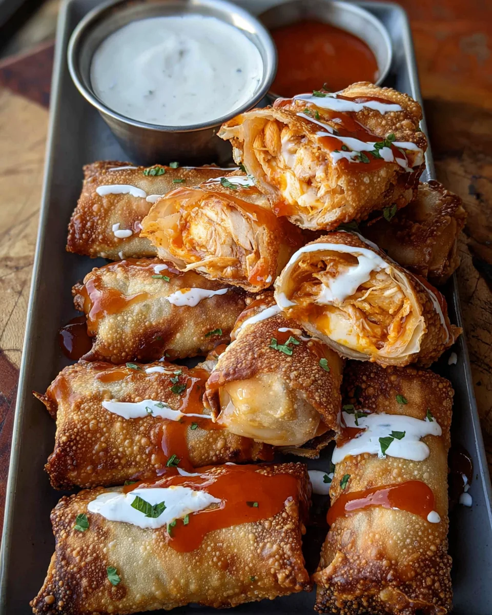 Buffalo Chicken Egg Rolls