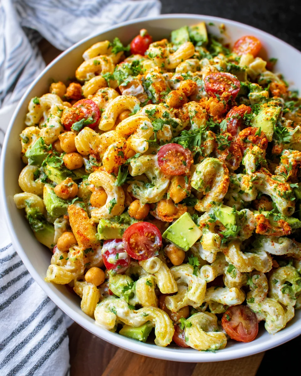 Buffalo Chickpea Pasta Salad