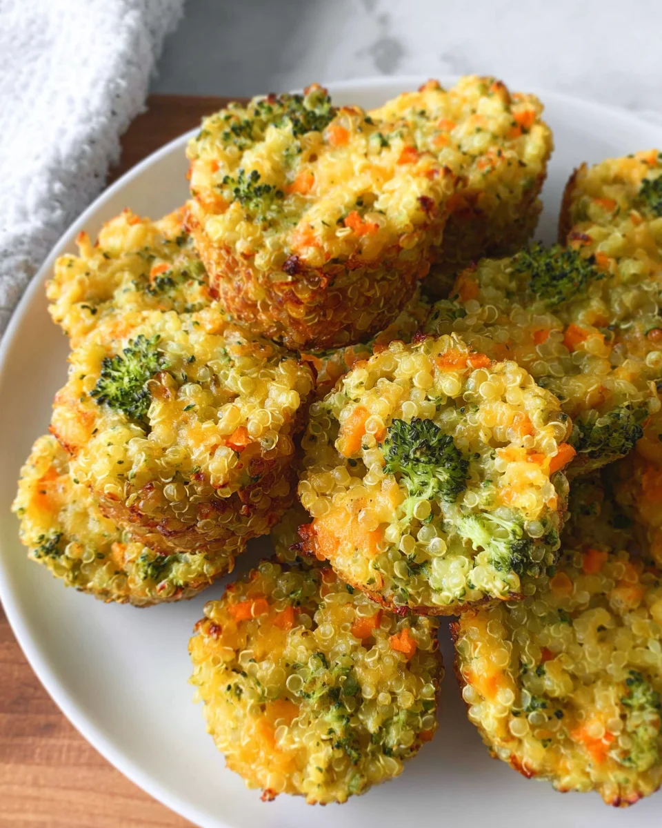 Cheesy Broccoli Quinoa Bites