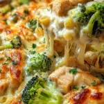 Chicken and Broccoli Alfredo Bake