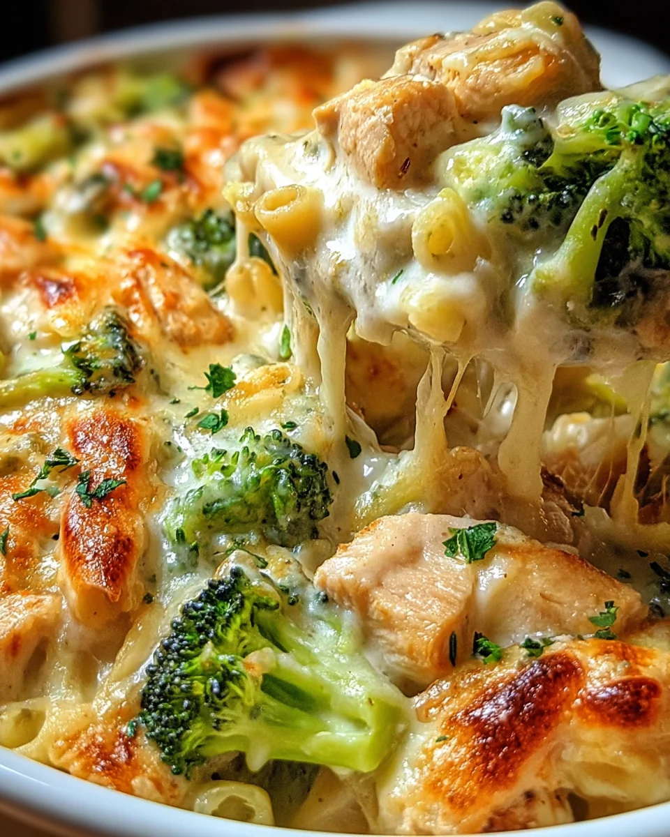 Chicken and Broccoli Alfredo Bake