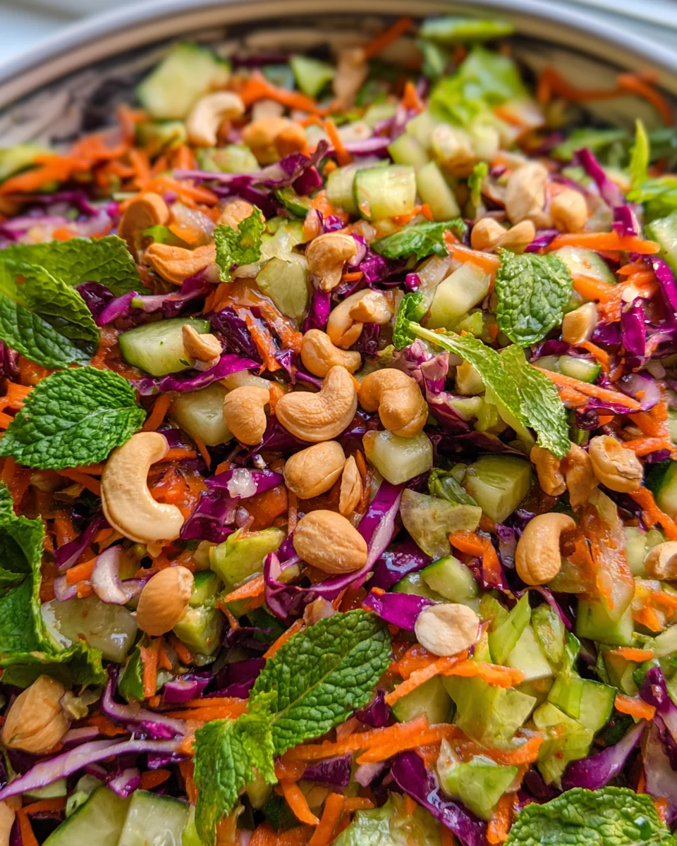 Chopped Asian Salad (Miso Dressing)