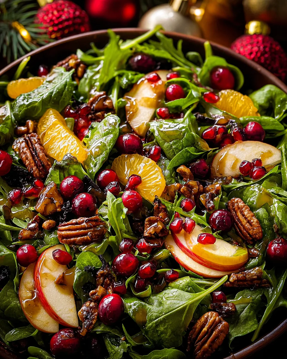 Christmas Salad with Honey Mustard Dressing