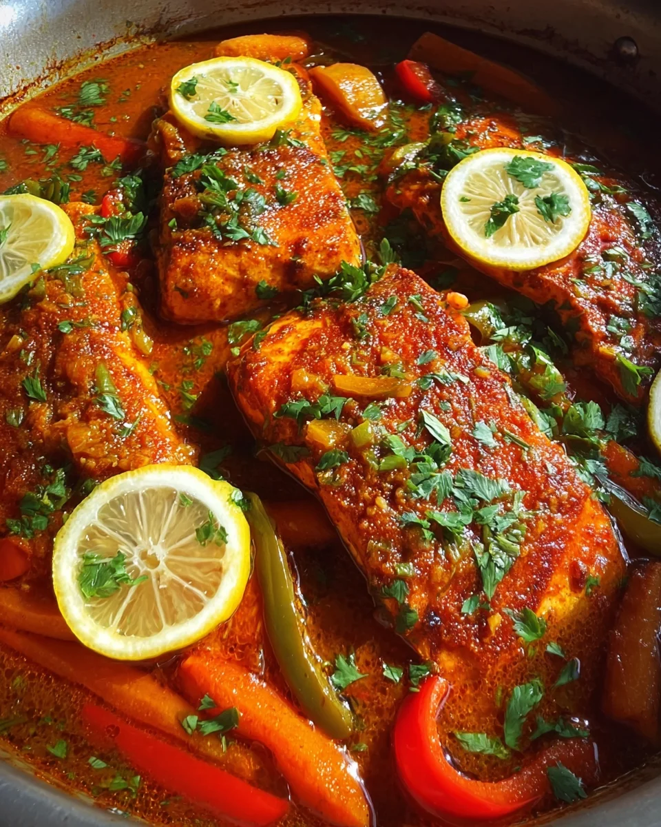 Classic Spicy Moroccan Fish in Rich Sauce