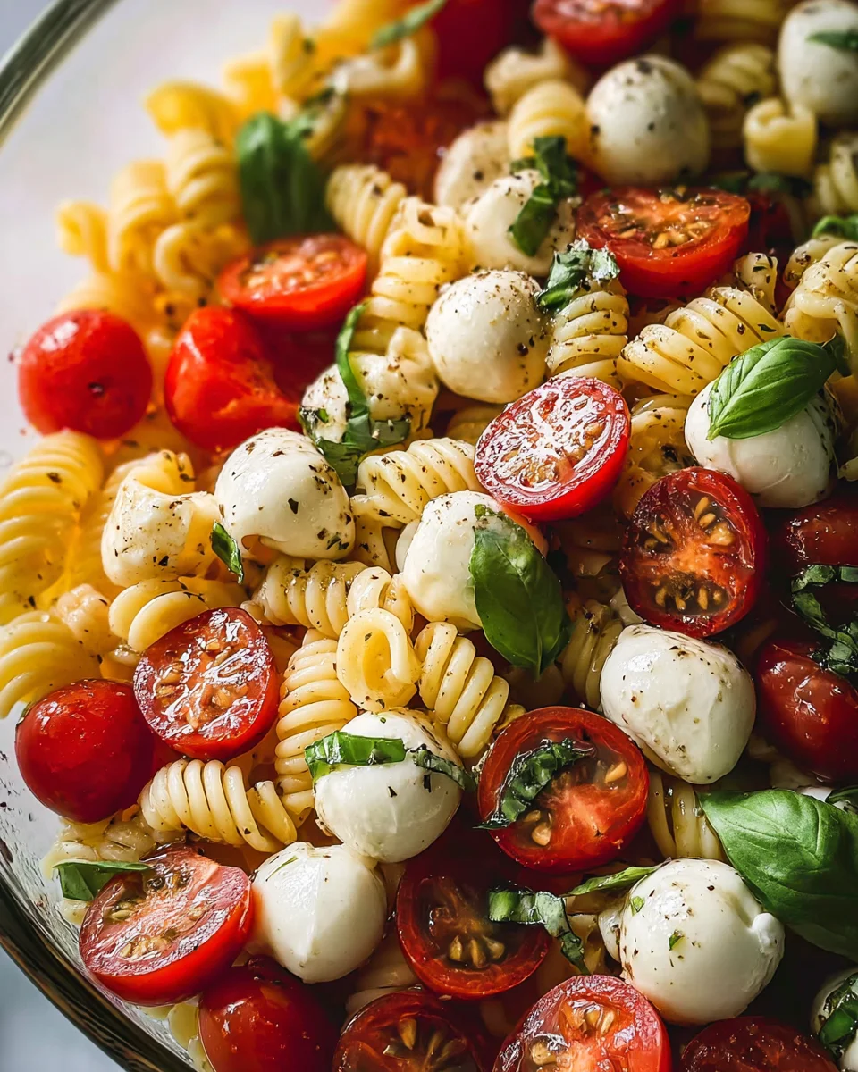 Creamy Caprese Pasta Salad