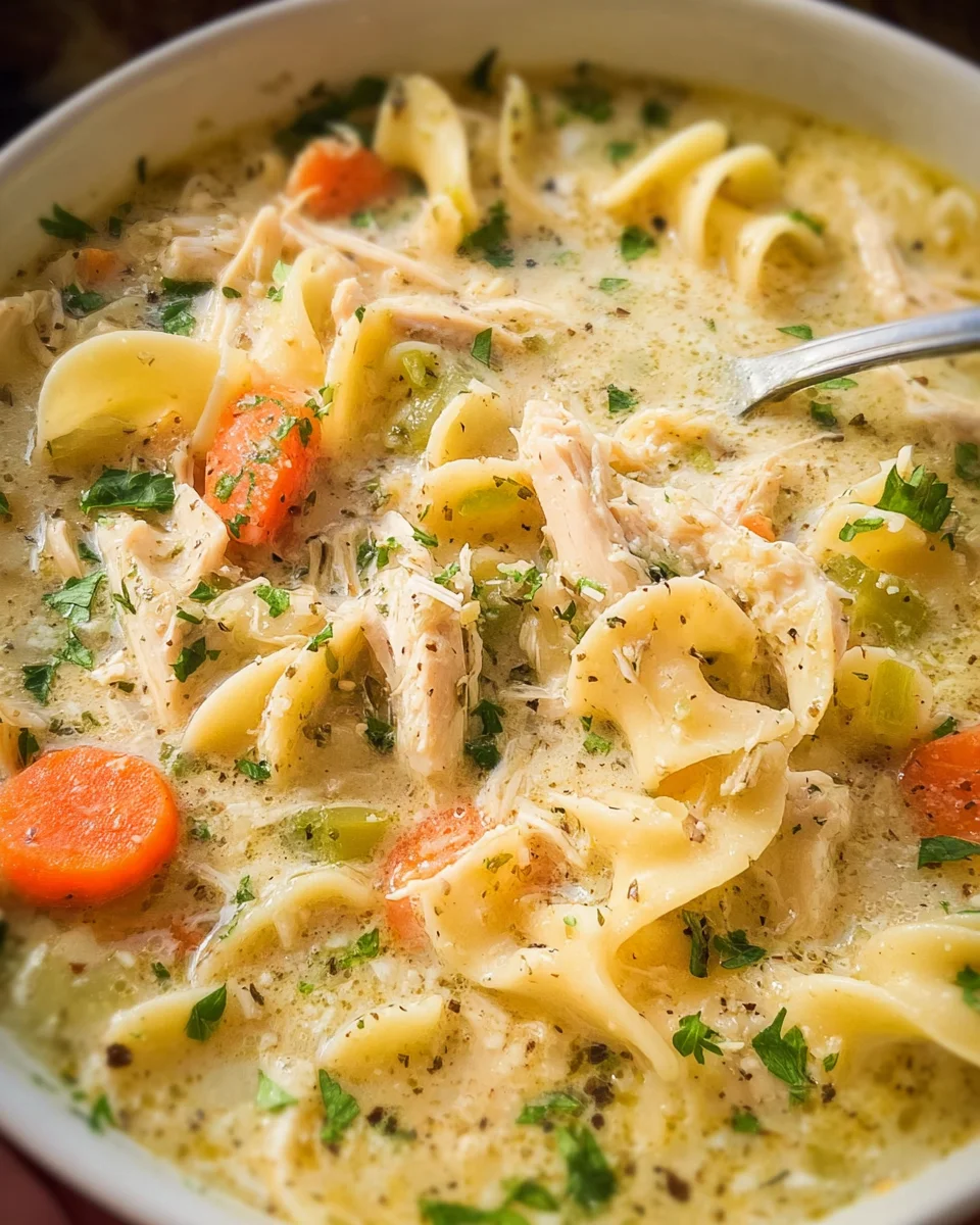 Creamy Chicken Noodle Soup Recipe