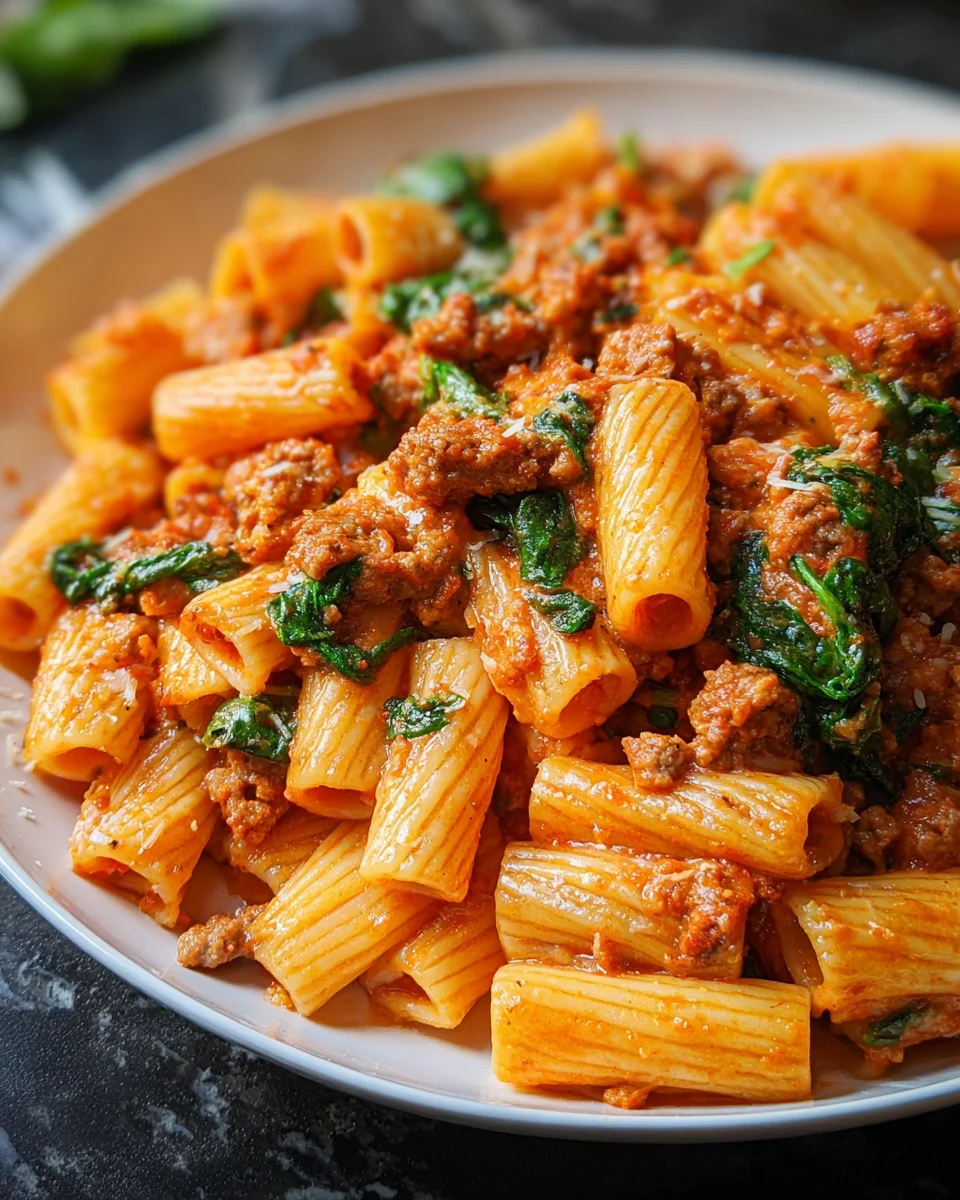 Creamy Sausage Rigatoni