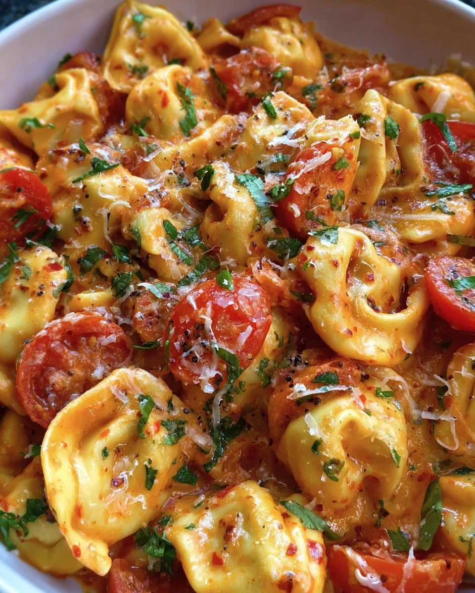 Creamy Tortellini with Tomatoes
