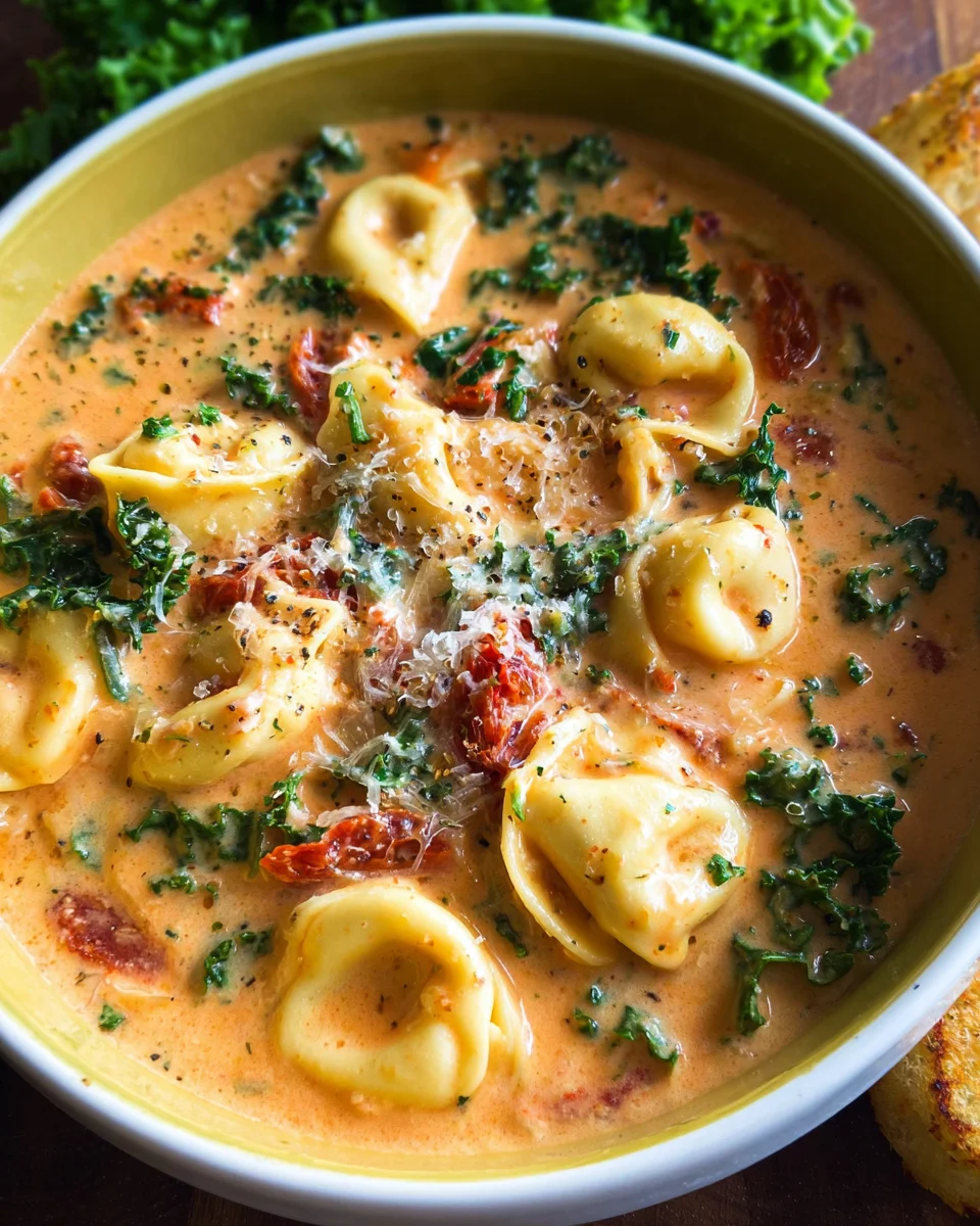 Creamy Tuscan Tortellini Soup