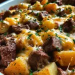 Crockpot Loaded Steak and Potato Bake Recipe