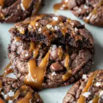 Double Chocolate Salted Caramel Cookies