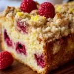 Easy Lemon Raspberry Cake with Crumb Topping