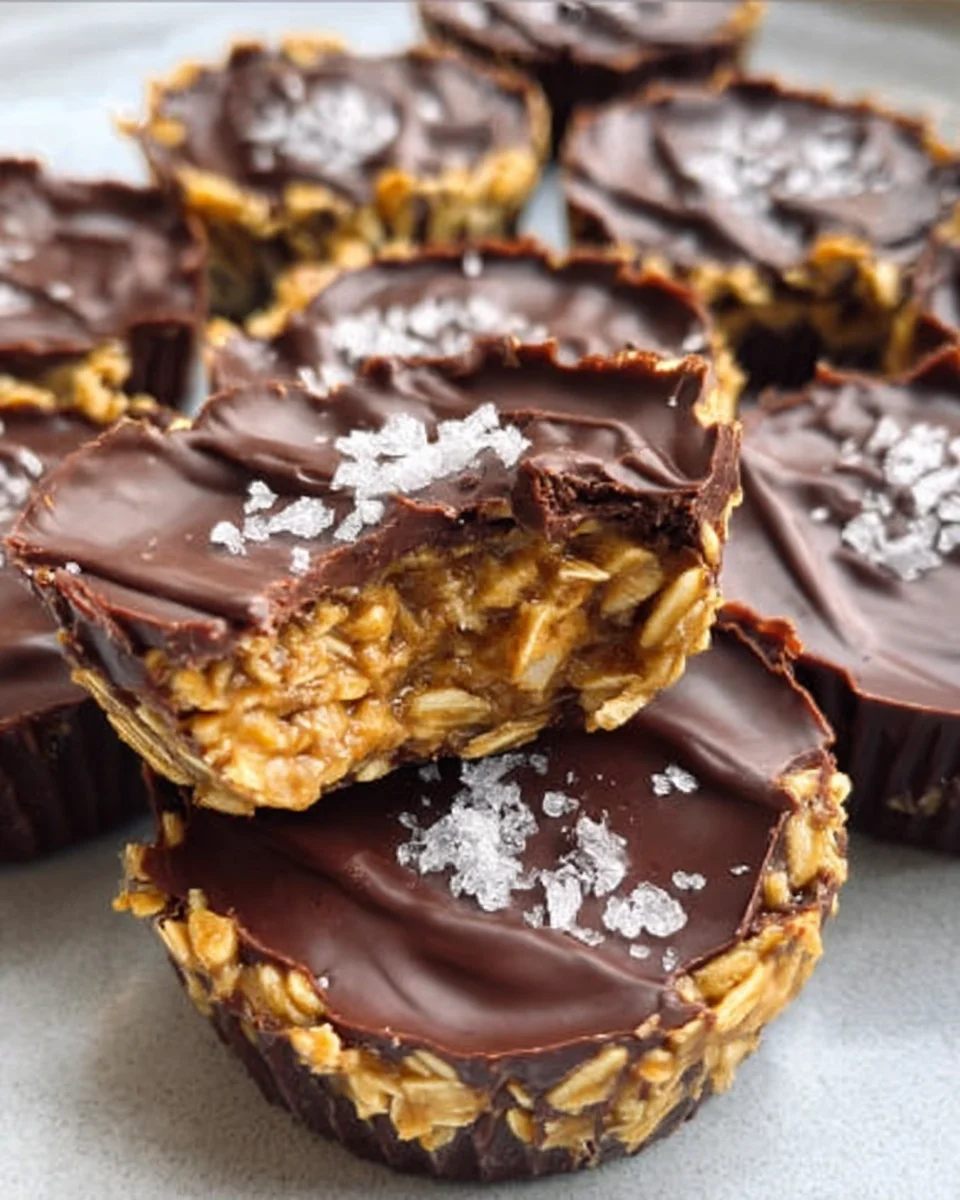 Easy No Bake Peanut Butter Oat Cups