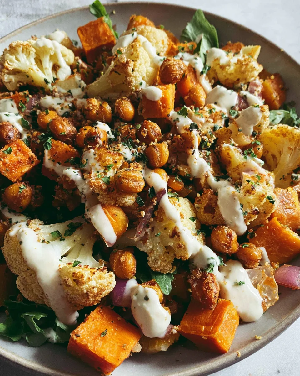 Easy Nourish Bowl Recipe with Tahini Yogurt Dressing