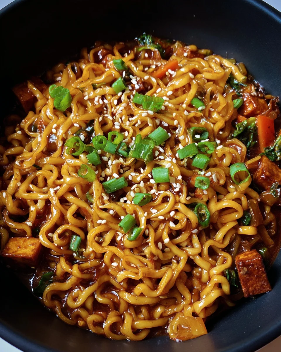 Easy Saucy Ramen Noodles