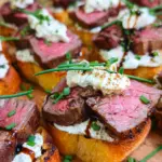 Easy Steak Crostini (with Horseradish Sauce)