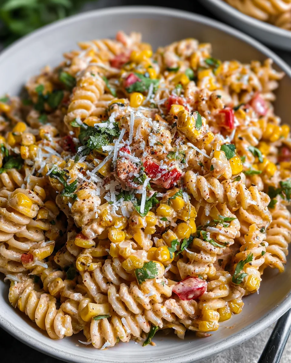 Esquites-Inspired Pasta Salad (Mexican Street Corn-Inspired)