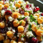 Feta & Cranberry Chickpeas with Lemon Vinaigrette