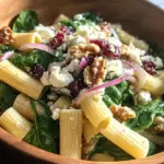Feta & Cranberry Rigatoni Salad with Lemon Vinaigrette
