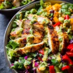 Fiesta Ranch Salad with Salsa Verde Chicken