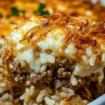 French Onion Ground Beef and Rice Casserole 25 French Onion Ground Beef and Rice Casserole