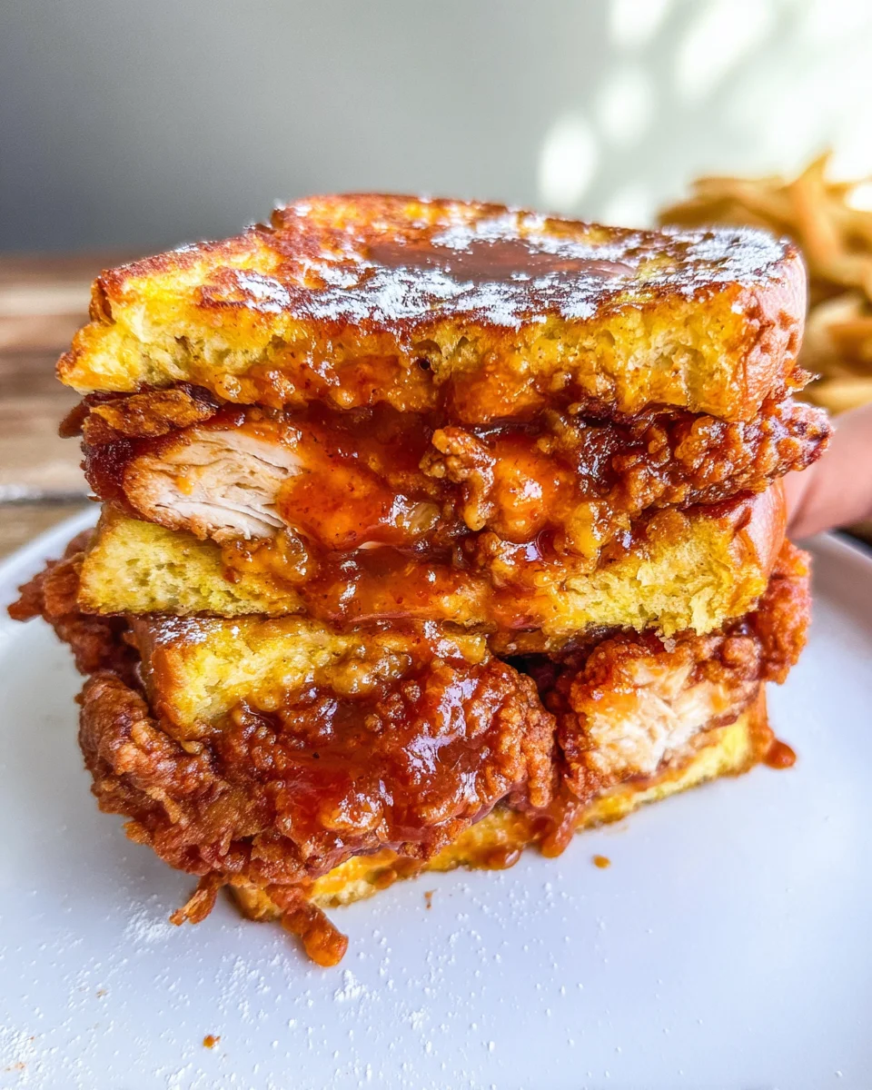 French Toast Fried Chicken Sandwich