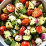 Fresh Cucumber Caprese Salad