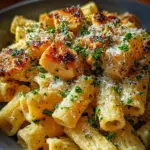 Garlic Butter Chicken with Rigatoni and Parmesan