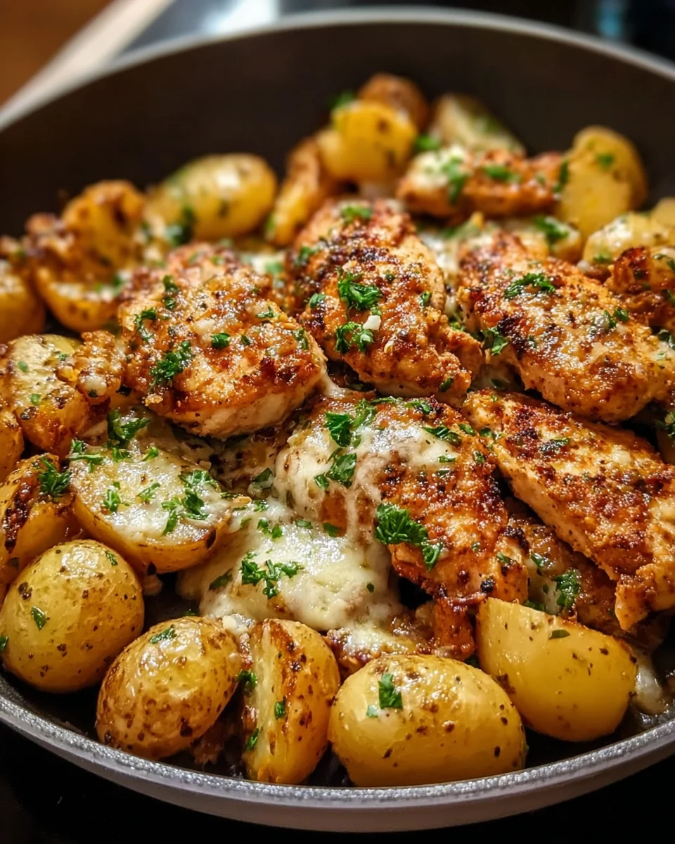 Garlic Parmesan Chicken and Potatoes (One-Pan Dinner)