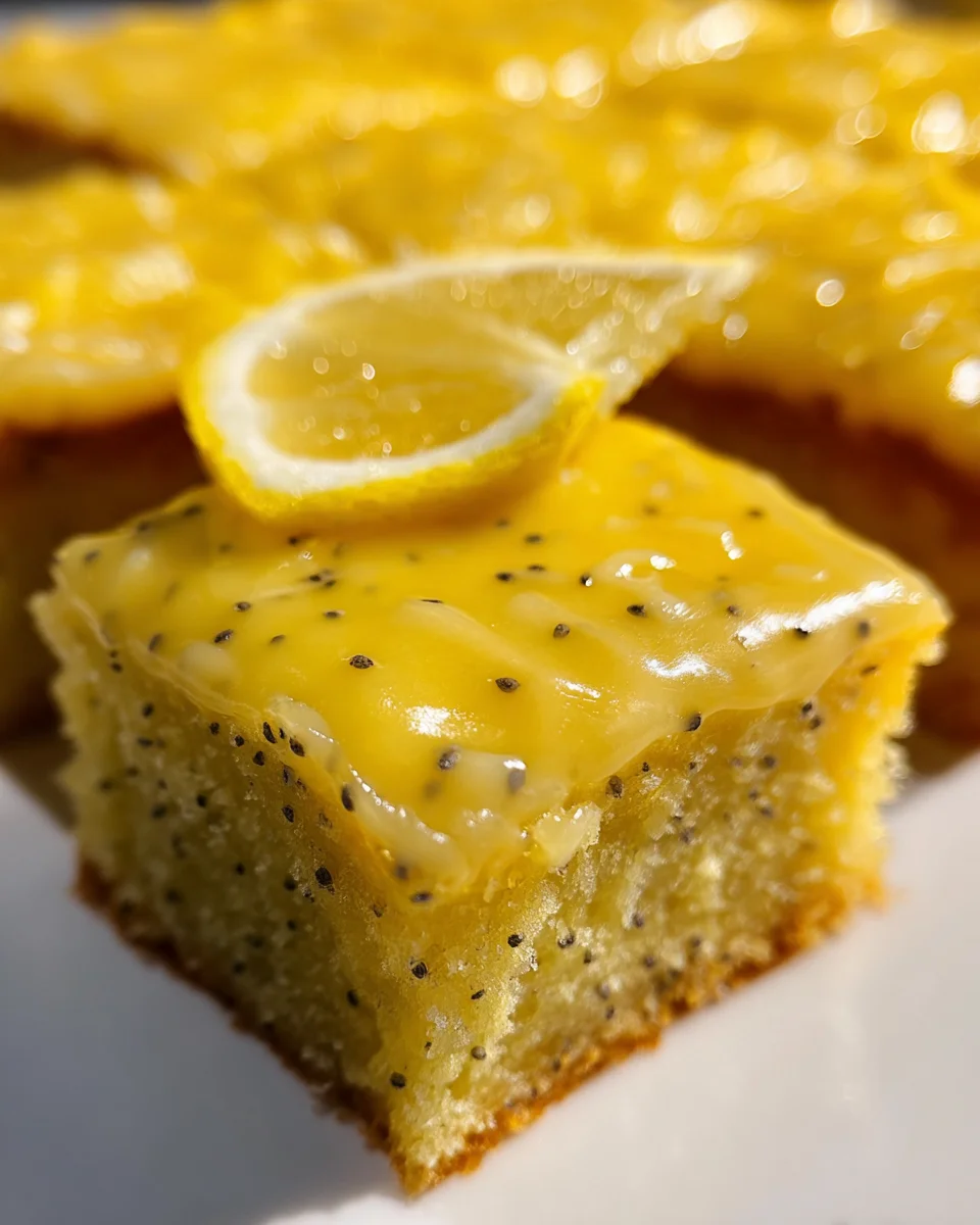 Glazed Lemon Poppy Seed Bars