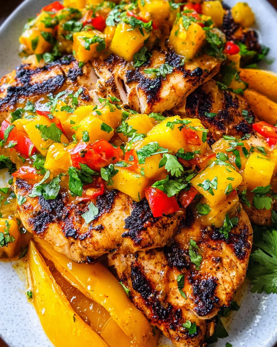 Grilled Mango Pineapple Chicken