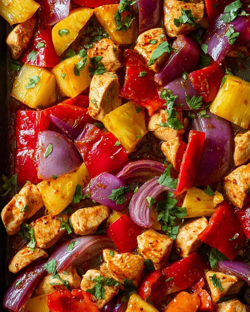 Hawaiian Chicken Sheet Pan