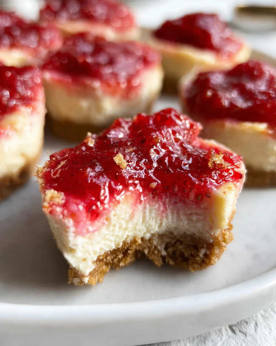 High Protein Healthy Strawberry Cheesecake Bites