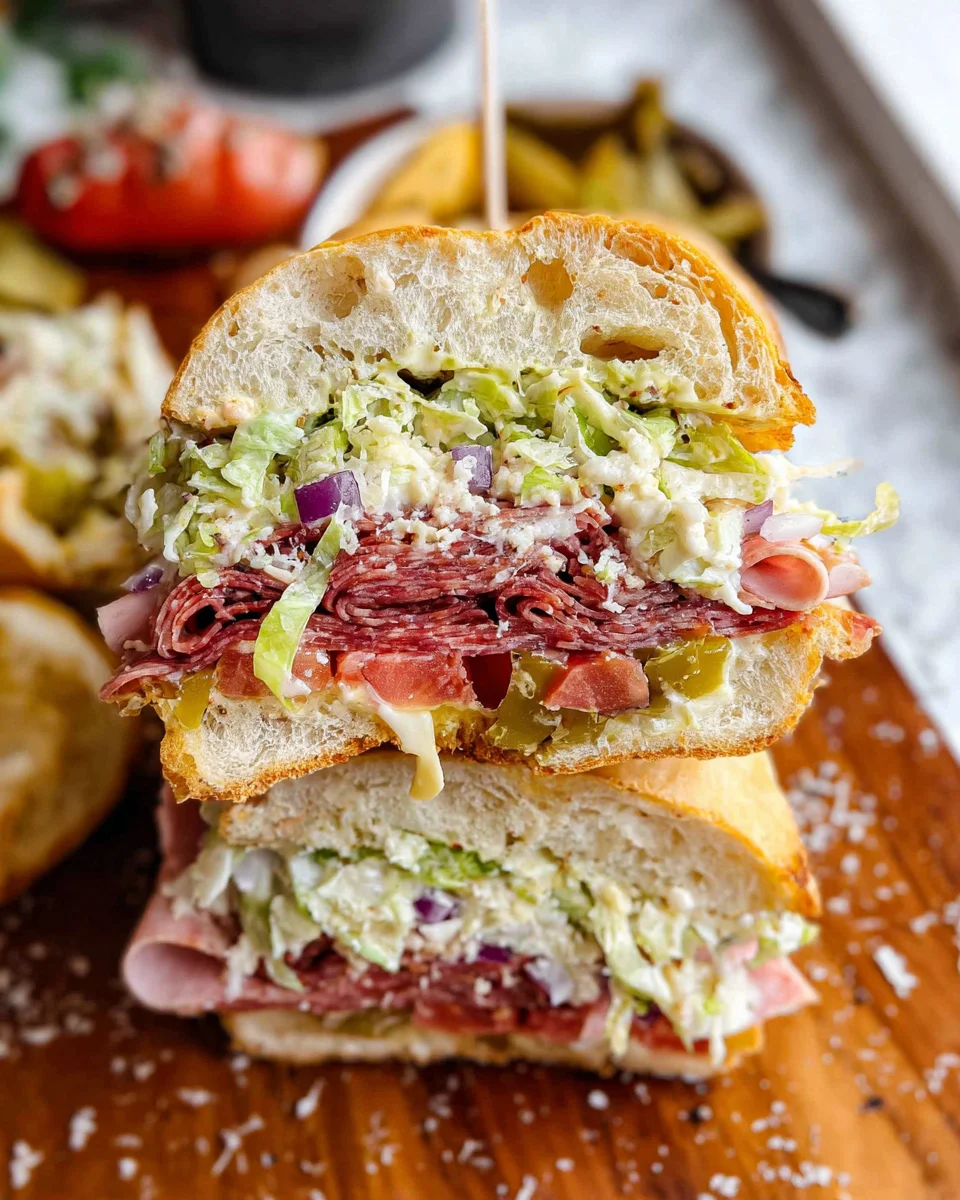 Italian Grinder Salad Sandwich (TikTok Viral Recipe)