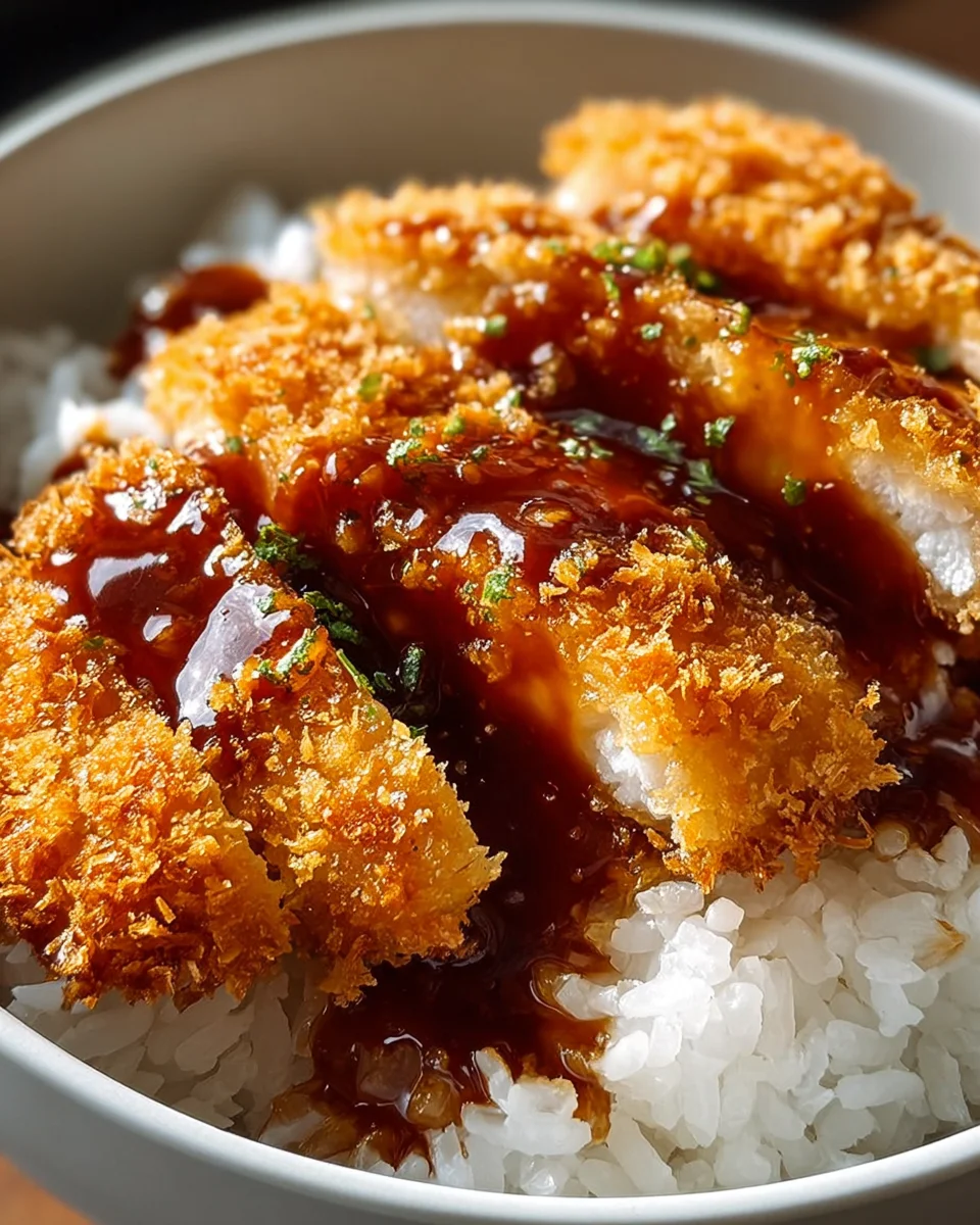 Japanese Katsu Bowls with Tonkatsu Sauce