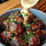 Korean BBQ Meatballs with Spicy Mayo Dip