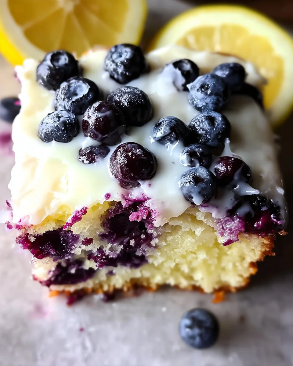 Lemon Blueberry Sheet Cake