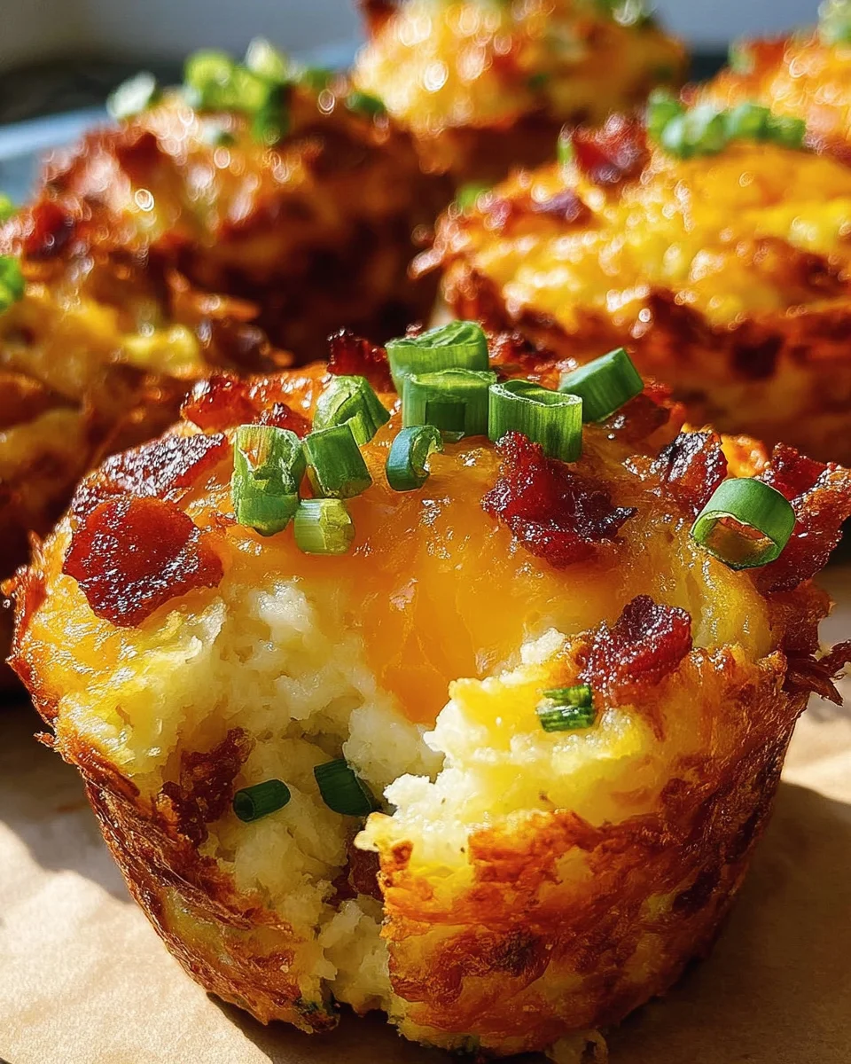 Loaded Bacon and Egg Hash Brown Muffins
